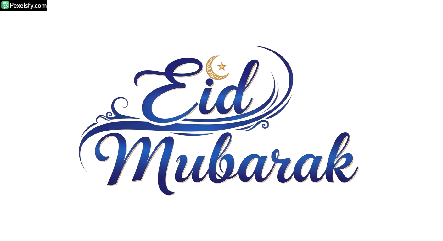 Eid Mubarak calligraphy design isolated on transparent background (9)