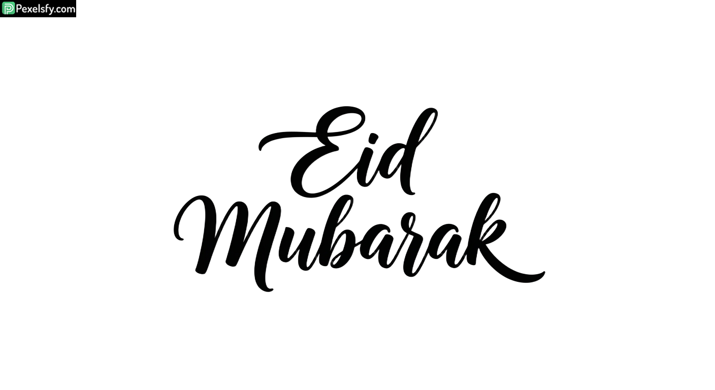 Eid Mubarak calligraphy greeting isolated on transparent background (10)