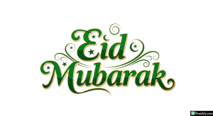 Eid Mubarak calligraphy greeting isolated on transparent background (11)