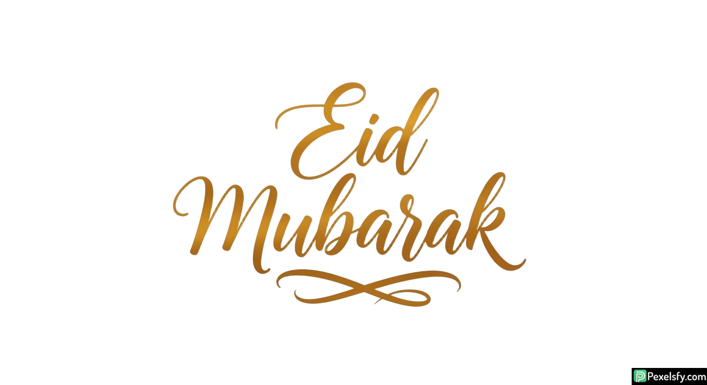 Eid Mubarak calligraphy greeting isolated on transparent background (13)