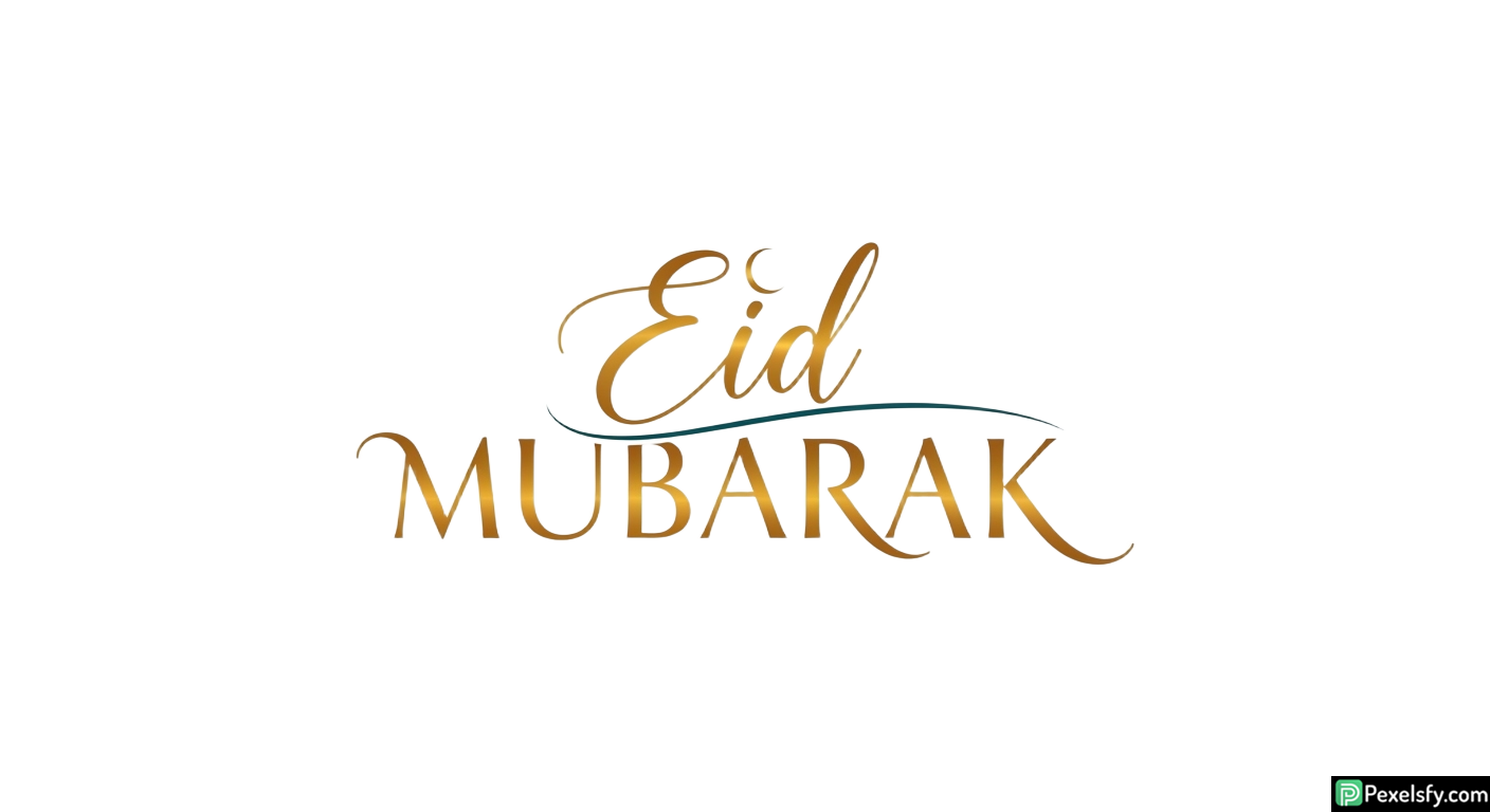 Eid Mubarak calligraphy greeting isolated on transparent background (17)