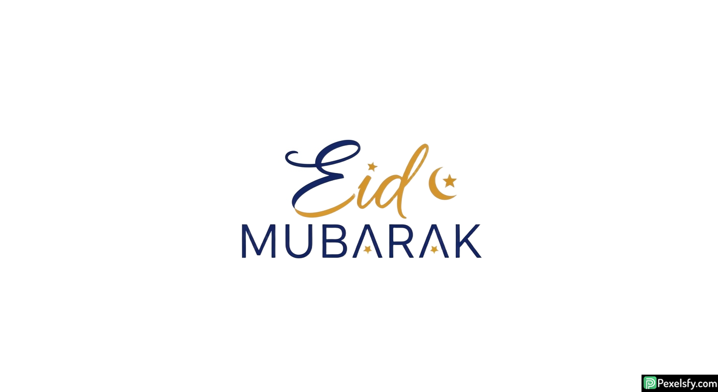 Eid Mubarak calligraphy greeting isolated on transparent background (18)