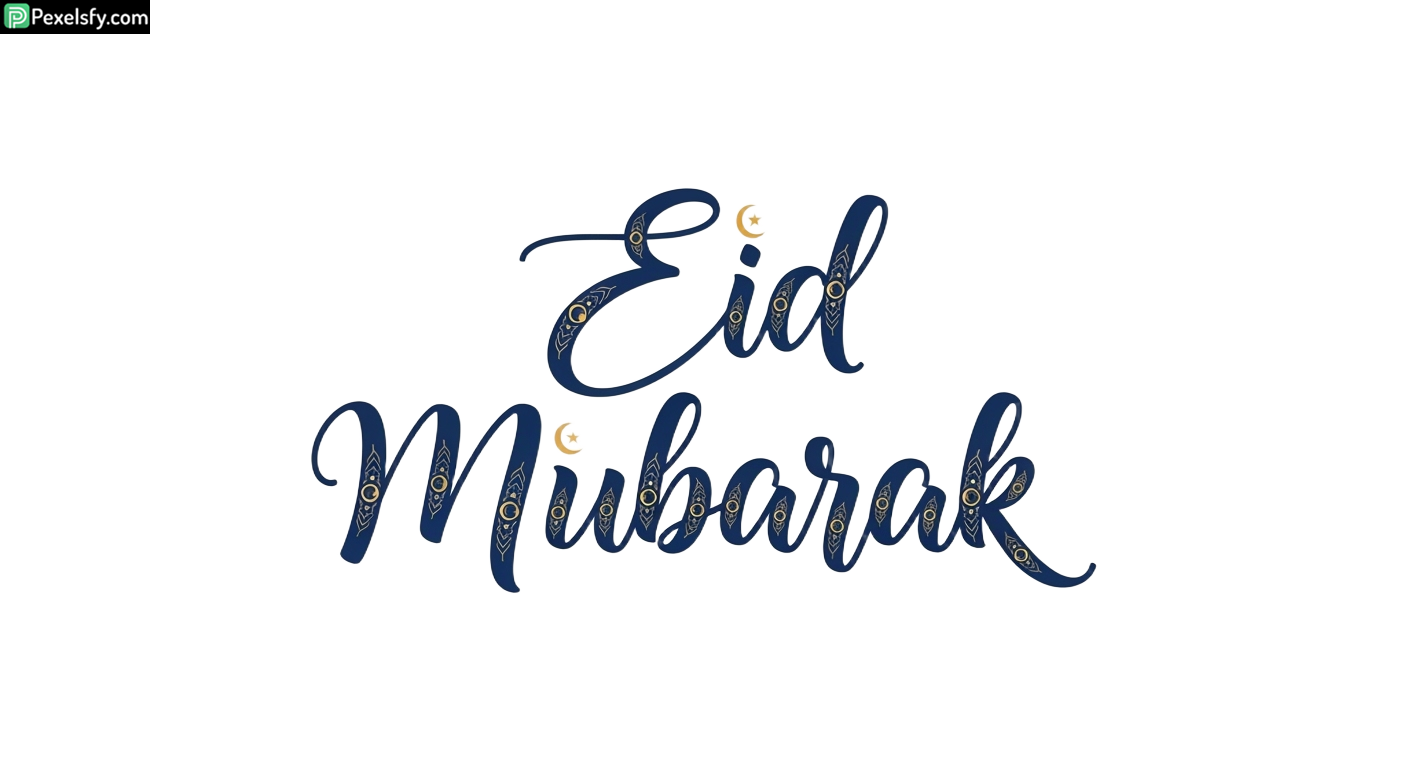 Eid Mubarak calligraphy greeting isolated on transparent background (19)