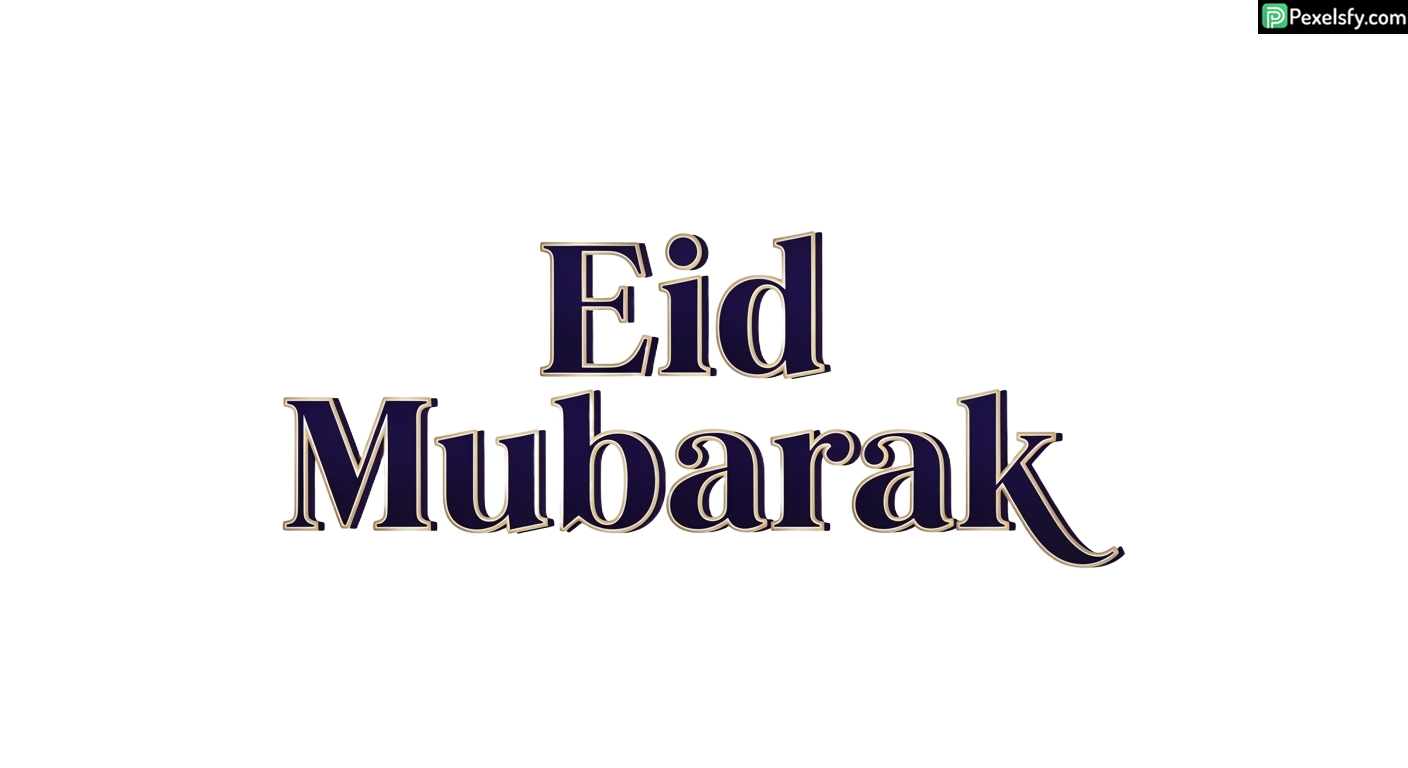 Eid Mubarak calligraphy greeting isolated on transparent background (26)