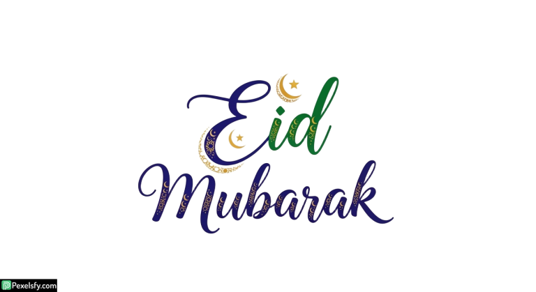 Eid Mubarak calligraphy greeting isolated on transparent background (27)