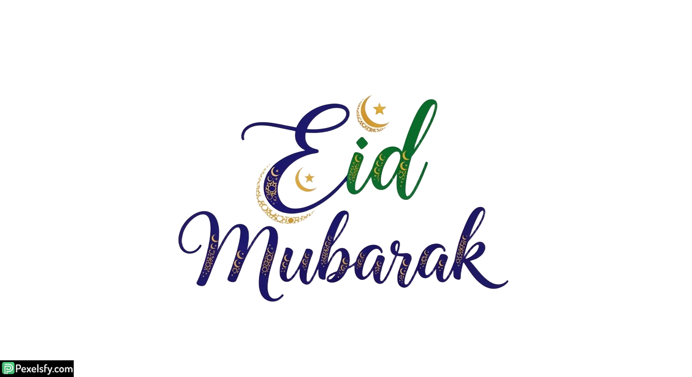 Eid Mubarak calligraphy greeting isolated on transparent background (27)
