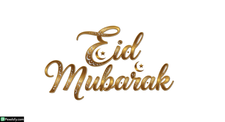 Eid Mubarak calligraphy greeting isolated on transparent background (28)