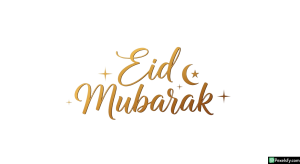 Eid Mubarak calligraphy greeting isolated on transparent background (29)