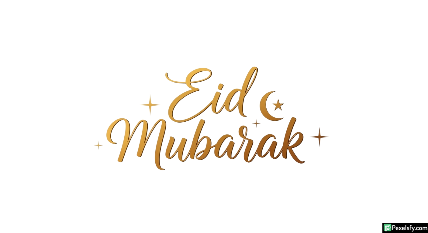 Eid Mubarak calligraphy greeting isolated on transparent background (29)