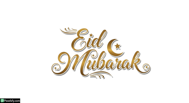 Eid Mubarak calligraphy greeting isolated on transparent background (30)
