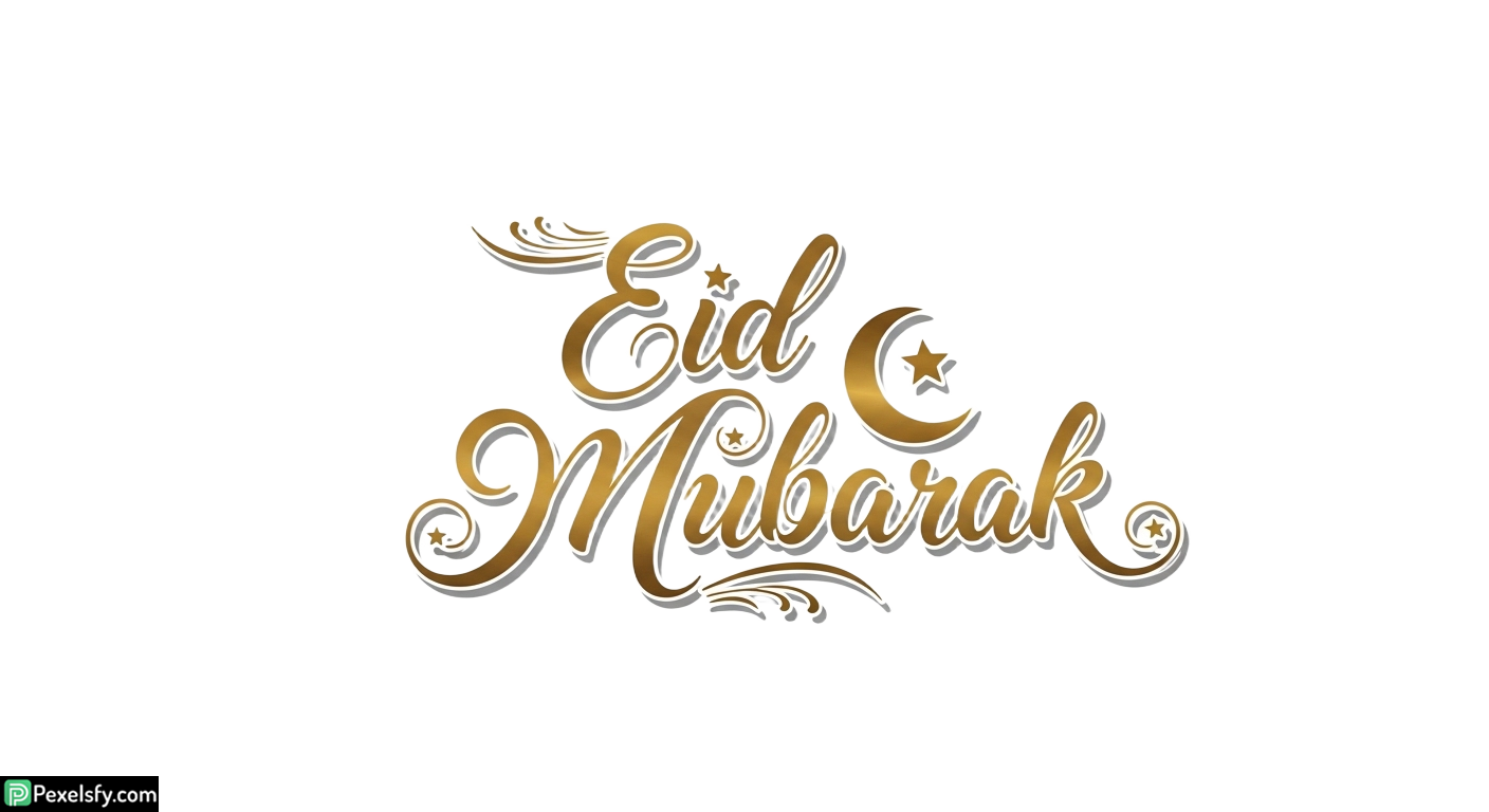 Eid Mubarak calligraphy greeting isolated on transparent background (30)
