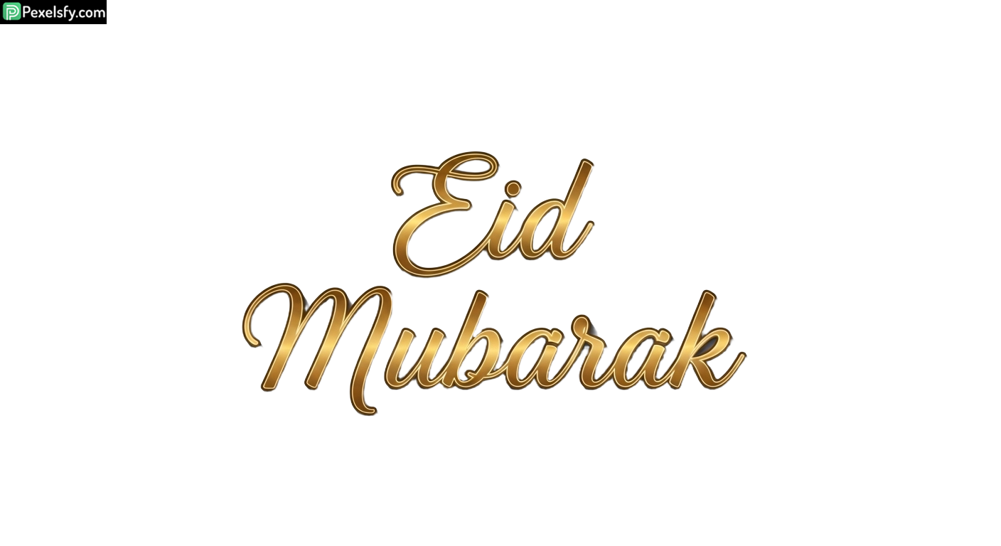 Eid Mubarak calligraphy greeting isolated on transparent background (33)