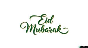Eid Mubarak calligraphy greeting isolated on transparent background (35)