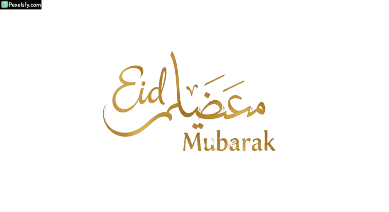 Eid Mubarak calligraphy greeting isolated on transparent background (36)