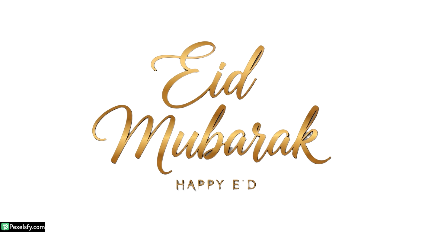 Eid Mubarak calligraphy greeting isolated on transparent background (37)