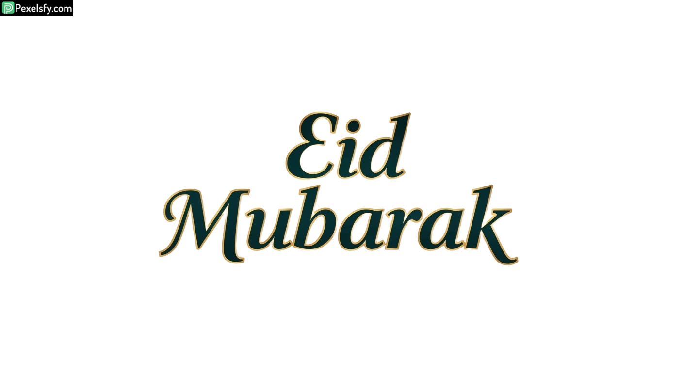 Eid Mubarak calligraphy greeting isolated on transparent background (38)