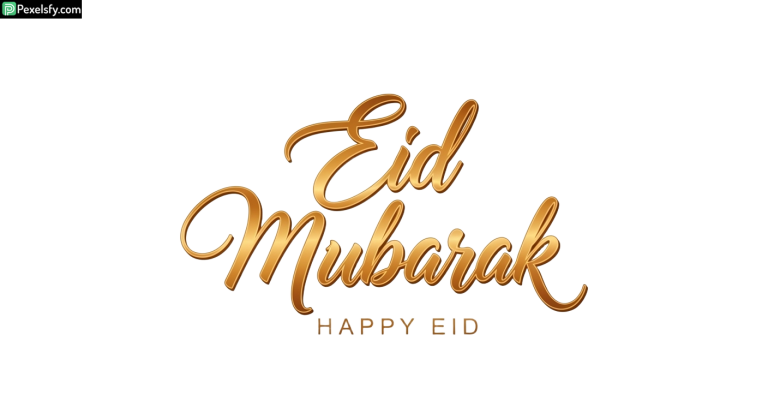 Eid Mubarak calligraphy greeting isolated on transparent background (39)