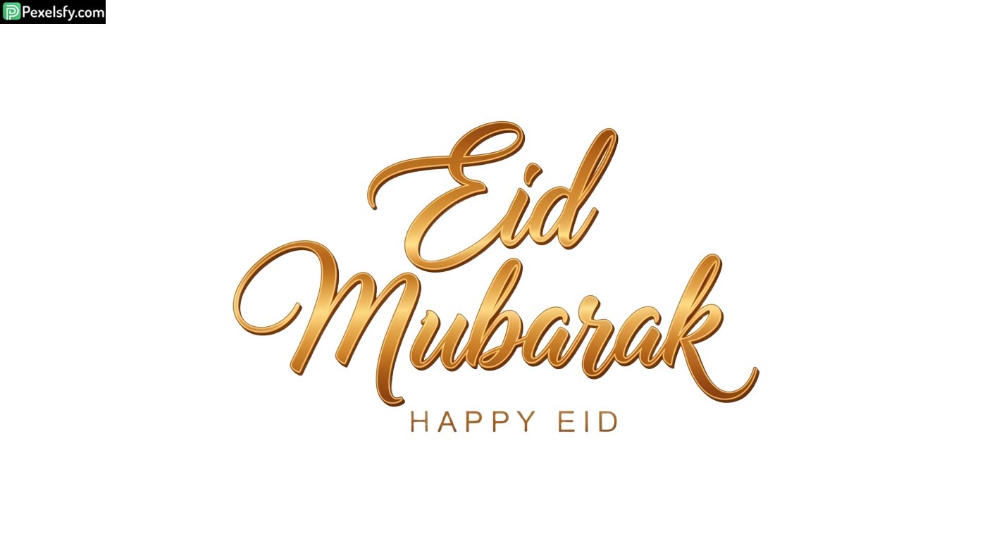 Eid Mubarak calligraphy greeting isolated on transparent background (39)