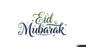 Eid Mubarak calligraphy greeting isolated on transparent background (41)
