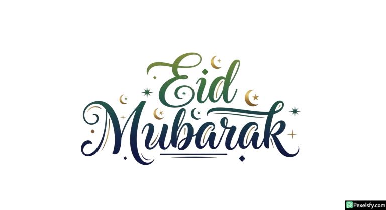 Eid Mubarak calligraphy greeting isolated on transparent background (41)