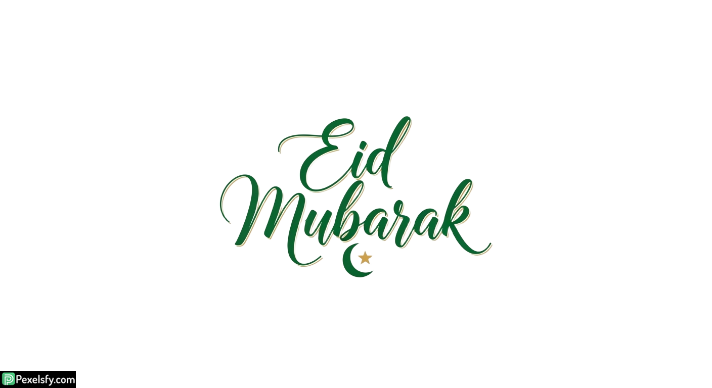 Eid Mubarak calligraphy greeting isolated on transparent background (43)