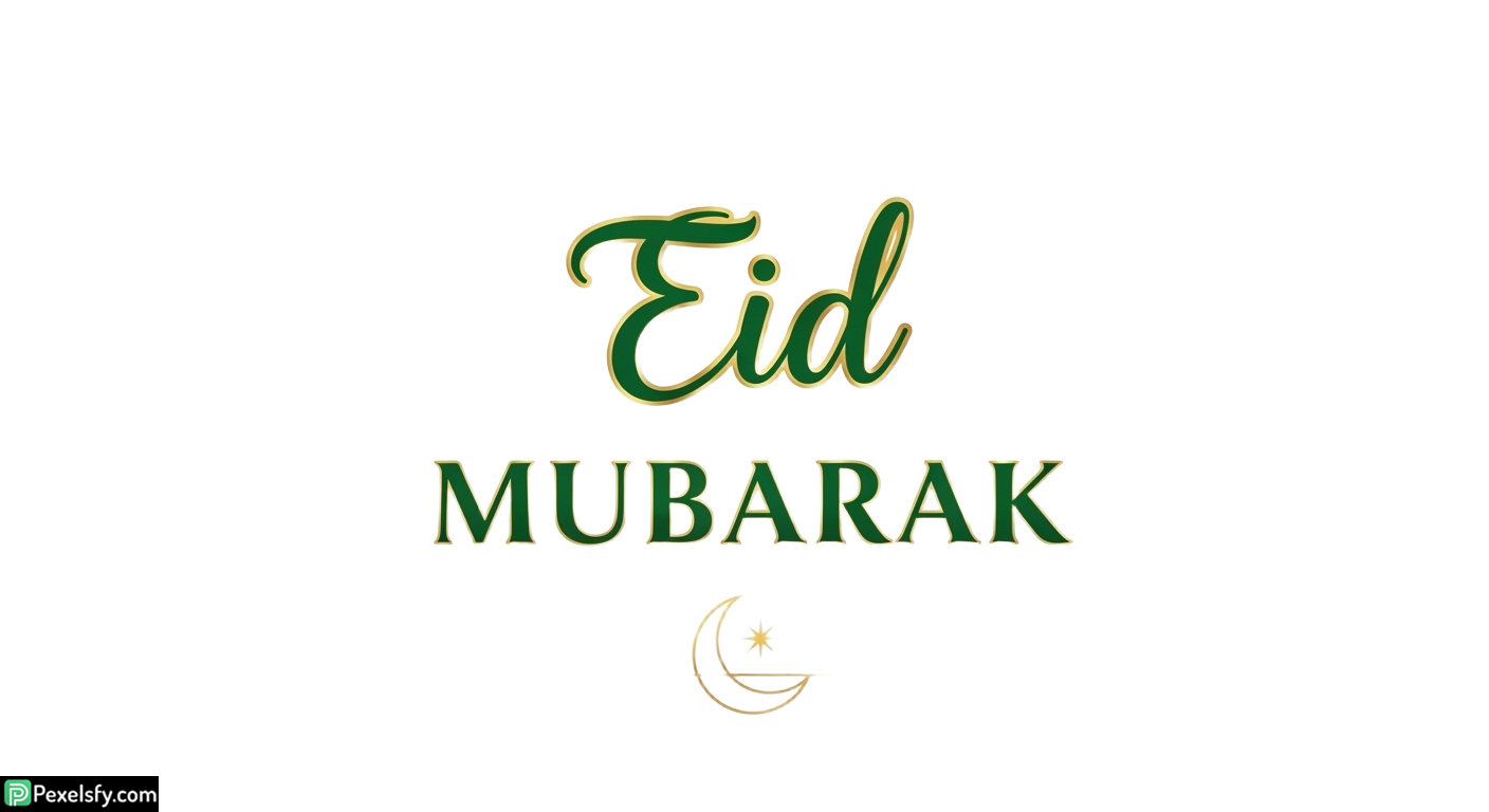 Eid Mubarak calligraphy greeting isolated on transparent background (44)