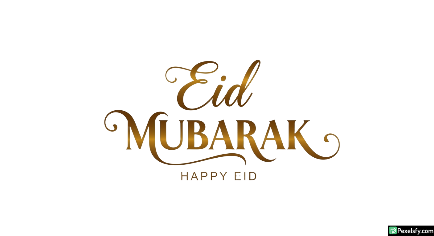Eid Mubarak calligraphy greeting isolated on transparent background (45)