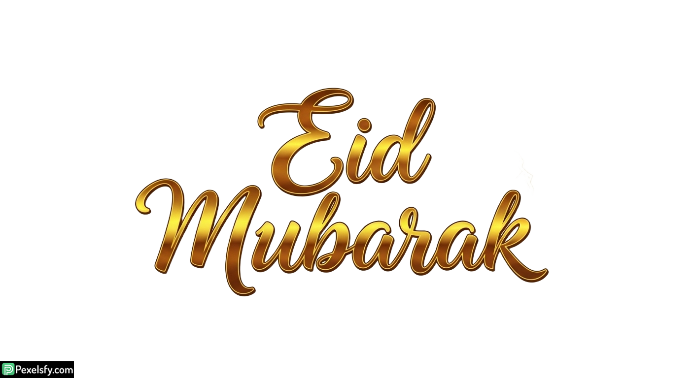 Eid Mubarak calligraphy greeting isolated on transparent background (46)