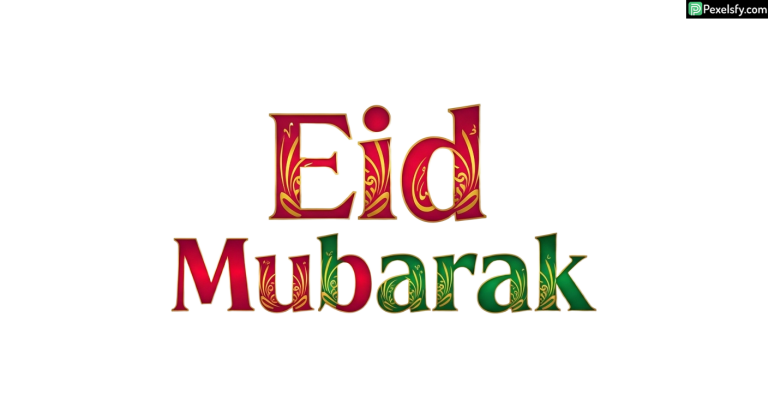 Eid Mubarak calligraphy greeting isolated on transparent background (48)