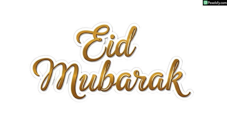 Eid Mubarak calligraphy greeting isolated on transparent background (49)