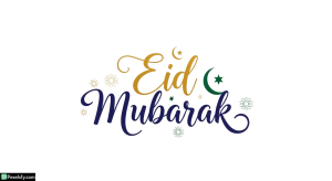 Eid Mubarak calligraphy greeting isolated on transparent background (5)