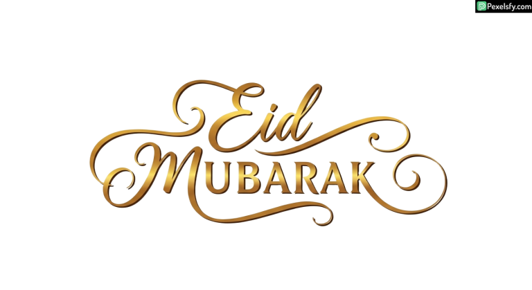 Eid Mubarak calligraphy greeting isolated on transparent background (50)