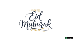 Eid Mubarak calligraphy greeting isolated on transparent background (51)