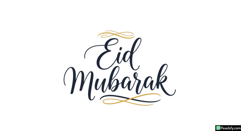 Eid Mubarak calligraphy greeting isolated on transparent background (51)