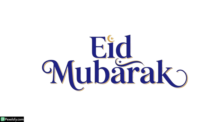 Eid Mubarak calligraphy greeting isolated on transparent background (54)
