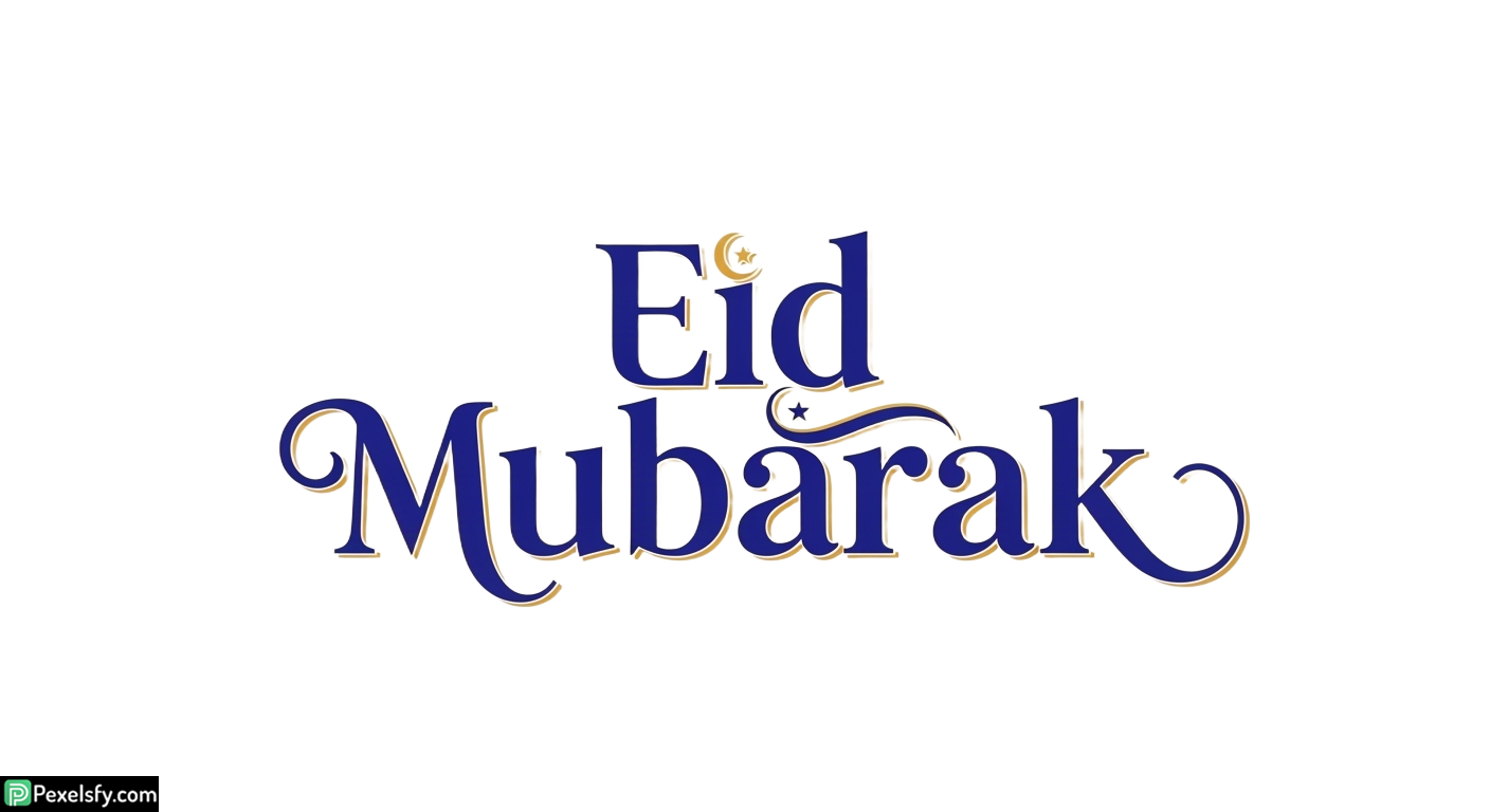 Eid Mubarak calligraphy greeting isolated on transparent background (54)
