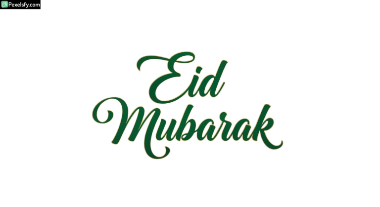 Eid Mubarak calligraphy greeting isolated on transparent background (55)