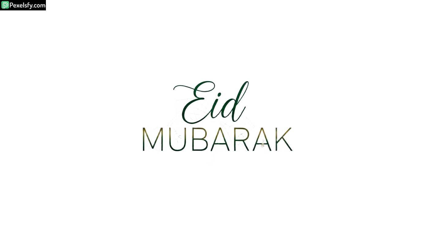 Eid Mubarak calligraphy greeting isolated on transparent background (6)