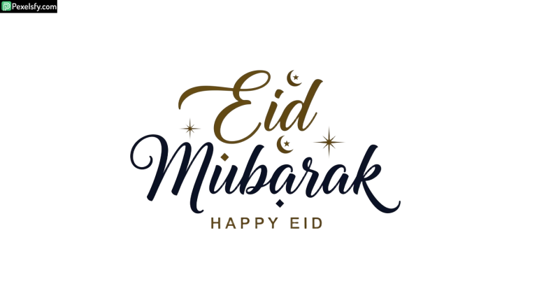 Eid Mubarak calligraphy greeting isolated on transparent background (7)