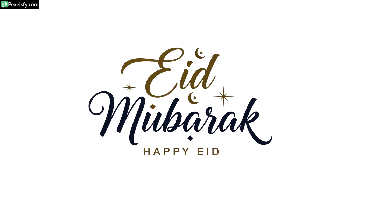 Eid Mubarak calligraphy greeting isolated on transparent background (7)