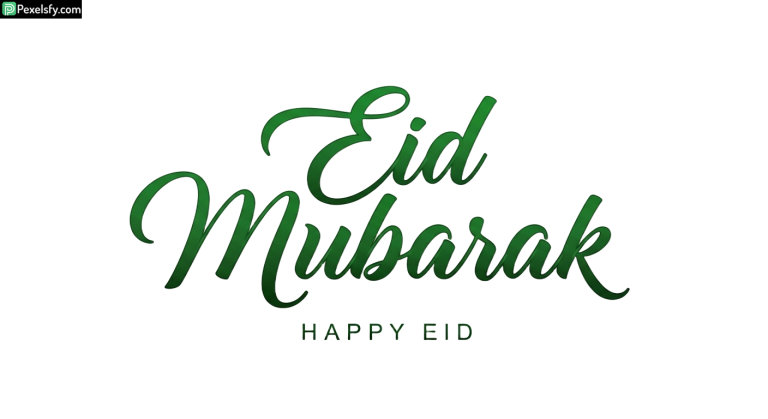 Eid Mubarak calligraphy greeting isolated on transparent background (9)