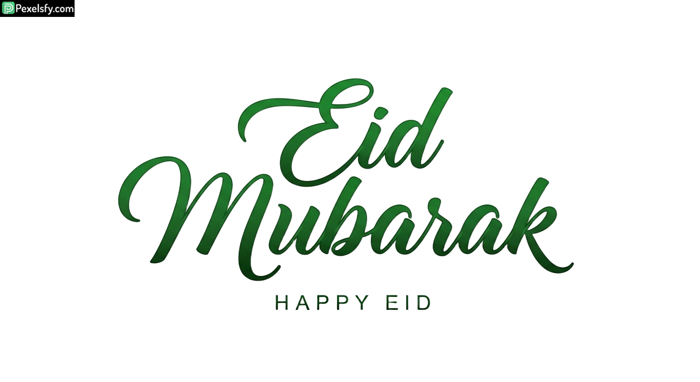 Eid Mubarak calligraphy greeting isolated on transparent background (9)