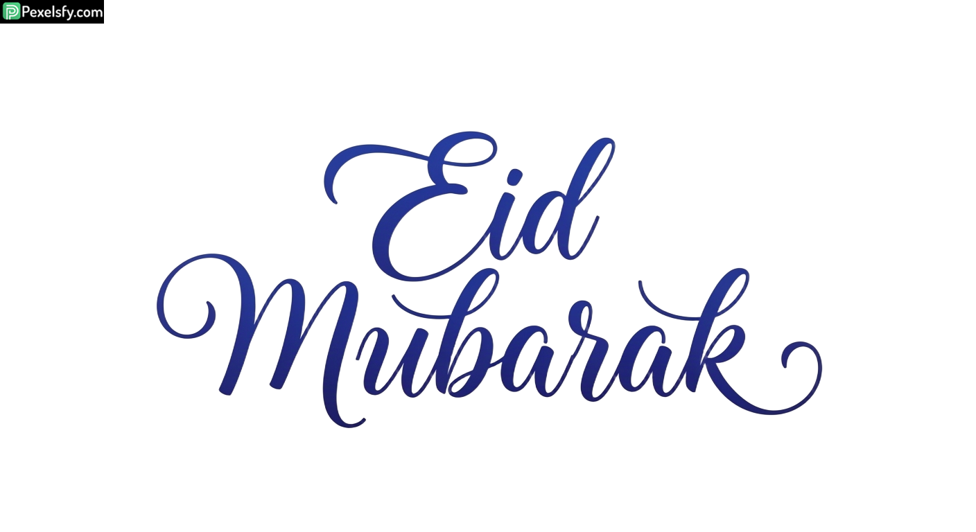 Eid Mubarak calligraphy isolated on transparent background (10)