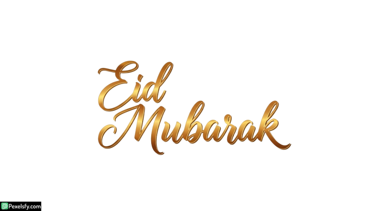 Eid Mubarak calligraphy isolated on transparent background (11)