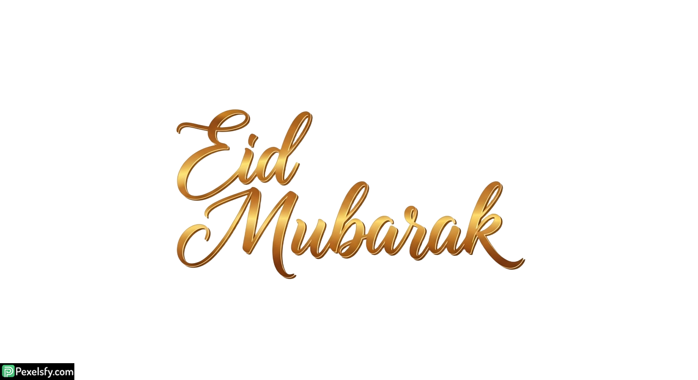 Eid Mubarak calligraphy isolated on transparent background (11)