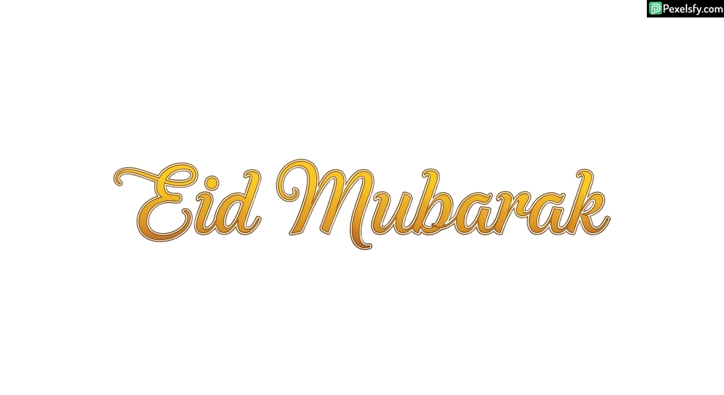Eid Mubarak calligraphy isolated on transparent background (12)