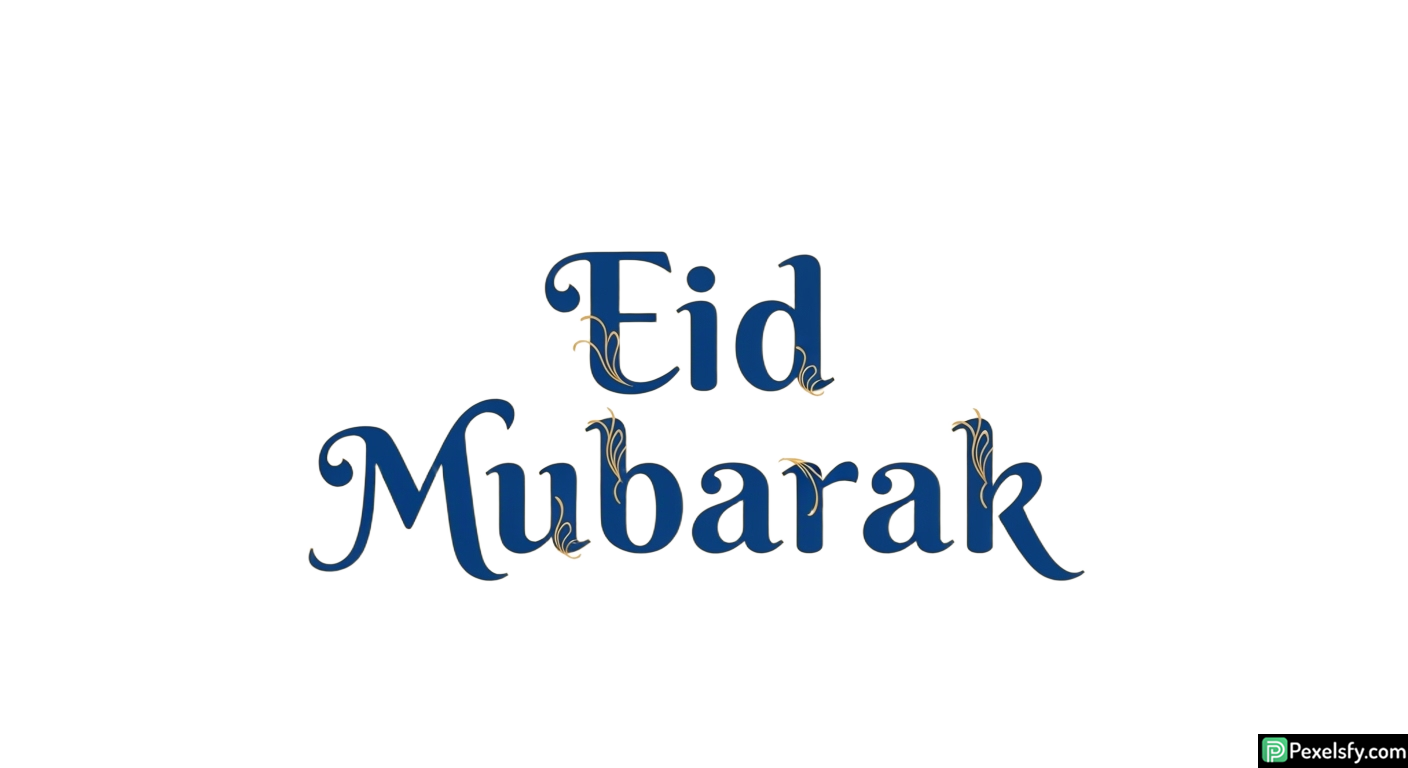 Eid Mubarak calligraphy isolated on transparent background (14)