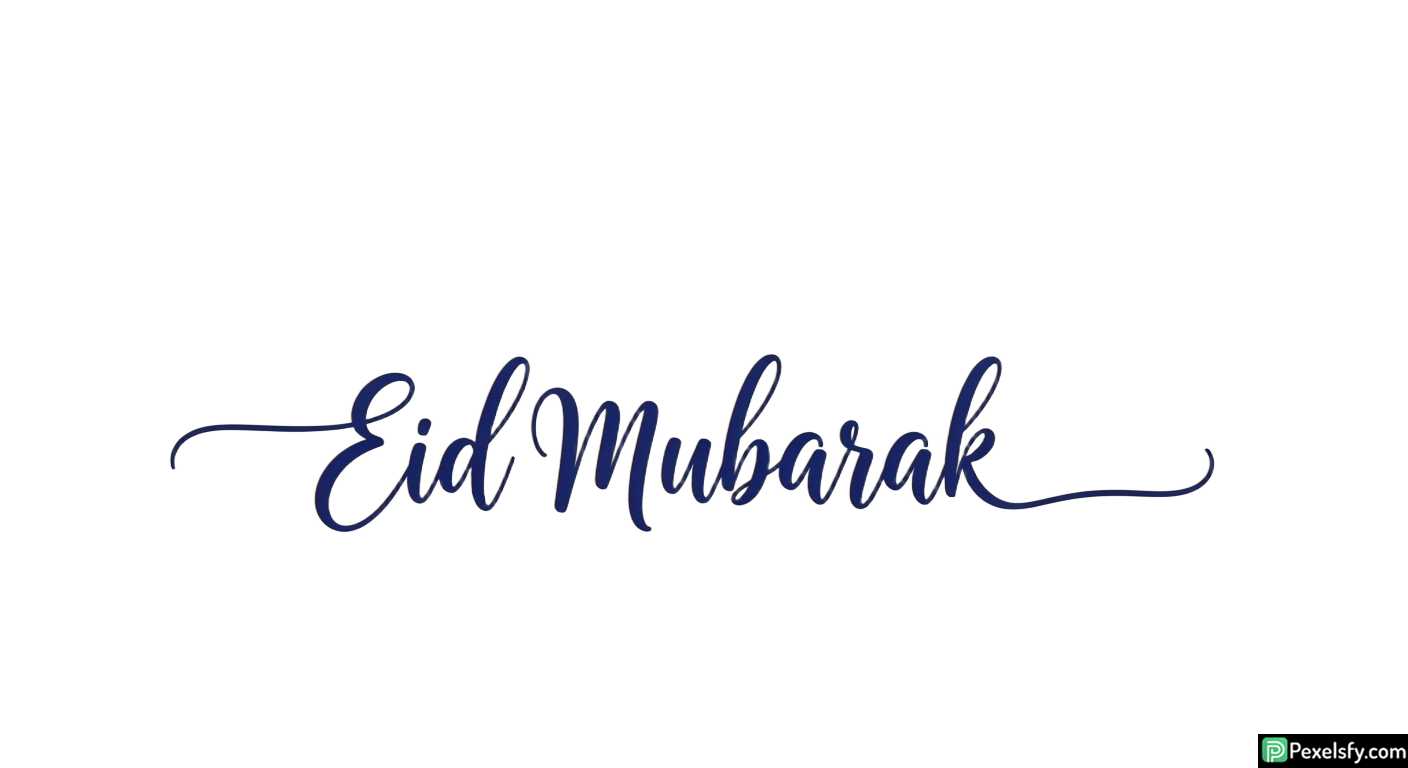 Eid Mubarak calligraphy isolated on transparent background (15)