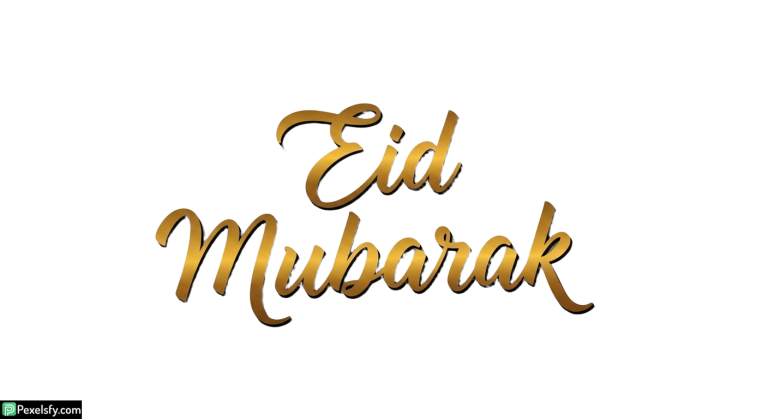 Eid Mubarak calligraphy isolated on transparent background (17)