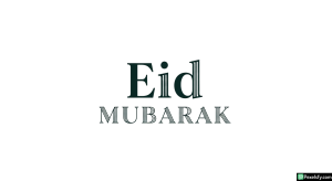 Eid Mubarak calligraphy isolated on transparent background (2)